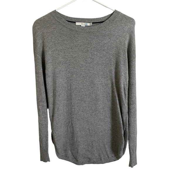 Cozy Gray Boden Wool Blend Soft Crewneck Sweater - Picture 1 of 9